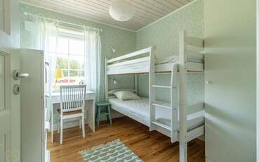 Zweites Schlafzimmer mit Etagenbett Ferienhaus Friedas hus