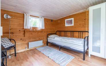 Schlafbereich Außenhaus Ferienhaus Svanvik