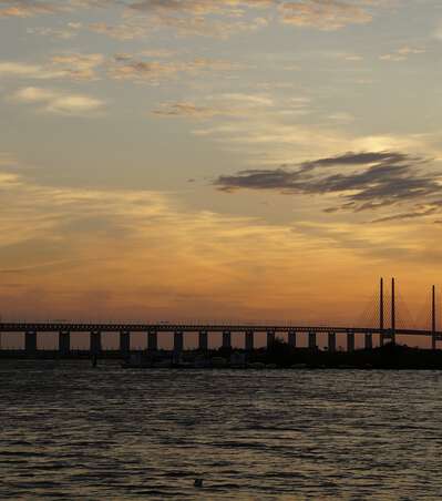 Der Weg nach Malmö Öresundbrücke nach Malmö