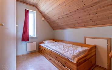Zweites Schlafzimmer mit Ausziehbett Ferienhaus Annelund