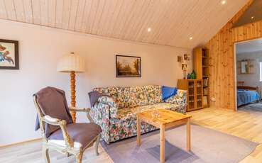 Couch im Wohnbereich Ferienhaus Annexet