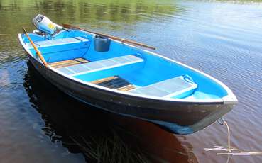 Ruderboot mit Motor Ferienhaus Åsnen