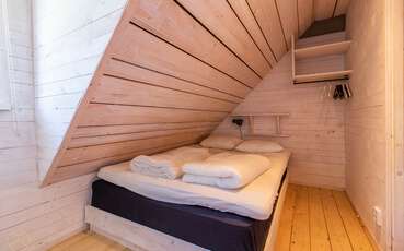 Drittes Schlafzimmer mit Doppelbett Ferienwohnung Aspö