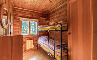 Schlafzimmer mit Etagenbett Ferienhaus Baldershage