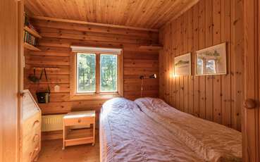 Schlafzimmer mit zwei Einzelbetten Ferienhaus Baldershage