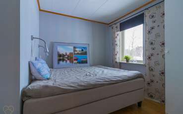 Drittes Schlafzimmer mit Doppelbett Ferienhaus Bolmen