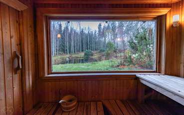 Sauna mit Wasserblick Ferienhaus Enelyckan