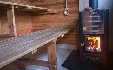 Sauna mit Holzofen