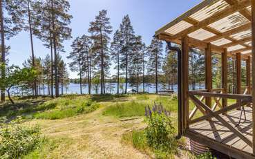 Blick Richtung See Ferienhaus Försjön