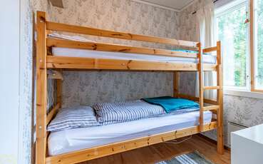 Schlafzimmer mit Etagenbett Ferienhaus Granlunden