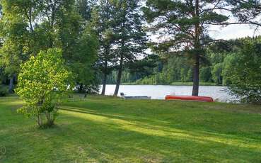 Seeblick vom Garten Ferienhaus Hällefors