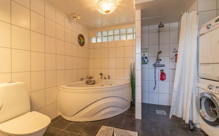 Badezimmer Ferienhaus Hagby