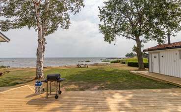 Blick auf den Strand Ferienhaus Hagby