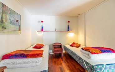 Zweites Schlafzimmer mit zwei Einzelbetten Ferienhaus Hökamåla