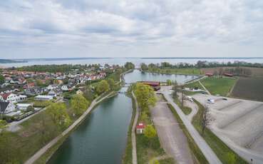 Blick auf Roxen See Ferienhaus Kanalvillan