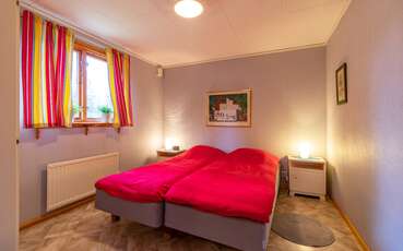 Schlafzimmer mit Doppelbett Ferienhaus Kronoberg