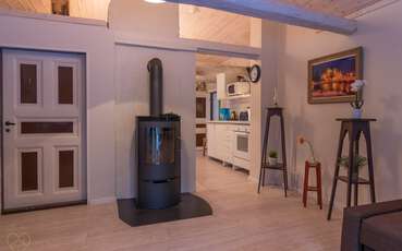 Kamin im Wohnbereich Ferienhaus Kurtibo