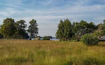 Blick Richtung See Ferienhaus Lilla Ryd