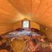 Schlafloft mit Doppelbett Ferienhaus Litet hus