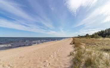 Schöner Sandstrand an der Ostsee Ferienhaus Nyehusen