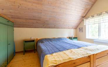 Schlafzimmer mit Doppelbett Ferienhaus Nygårdsnäs