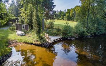 See mit Steg und Boot Ferienhaus Nygårdsnäs