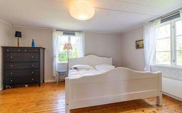 Schlafzimmer mit Doppelbett Ferienhaus Perstorp