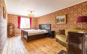 Großes Schlafzimmer mit Doppelbett Ferienhaus Perstorp