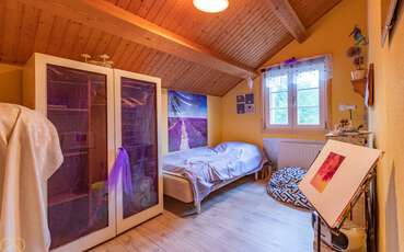 Schlafzimmer mit Einzelbett Ferienhaus Revesjö