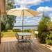 Terrasse mit Blick auf den See Ferienhaus Rinkaby