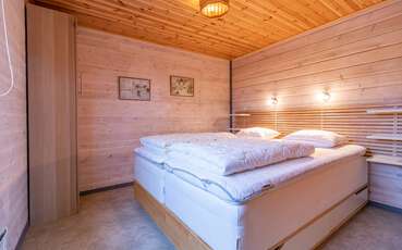 Schlafzimmer mit Doppelbett Ferienhaus Rödjuret