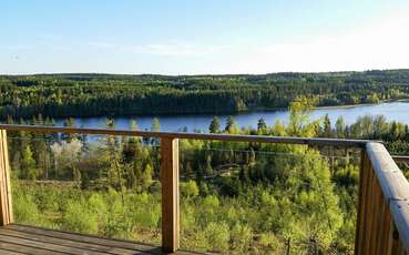 Blick auf den See Ferienhaus Rådjuret