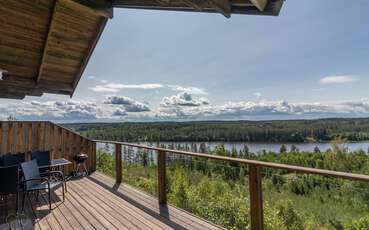 Blick auf den See Ferienhaus Rådjuret