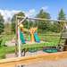 Spielplatz zwischen den Häusern