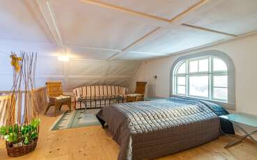 Loft mit Doppelbett Ferienhaus Solberga