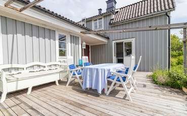 Terrasse Ferienhaus Solvalla