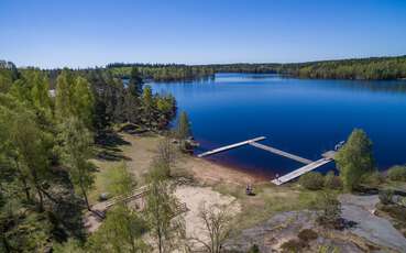 Badeplatz in der Nähe Ferienhaus Stensjö