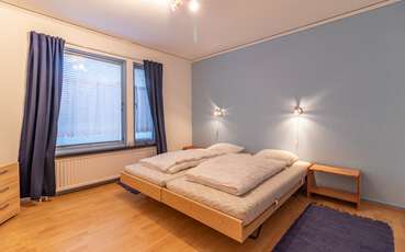 Schlafzimmer mit Doppelbett Ferienhaus Stora Ryd
