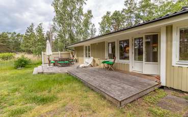 Terrasse mit Möbeln Ferienhaus Svanvik