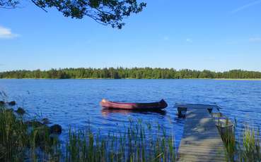 Bootssteg Ferienhaus Vedamåla