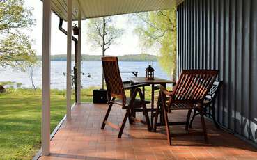 Überdachte Terrasse Ferienhaus Villa Vegby