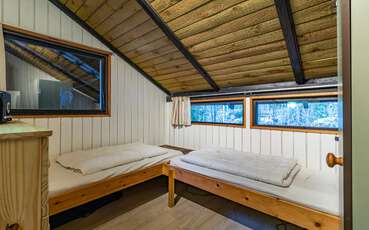 Schlafzimmer mit zwei Einzelbetten Ferienhaus Vimmern