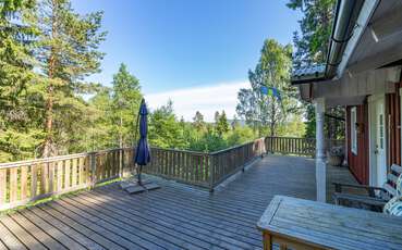 Terrasse mit tollem Ausblick Ferienhaus Waldblick