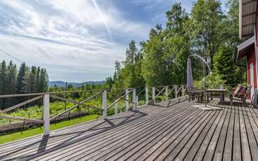 Toller Blick von der Terrasse Ferienhaus Waldschule