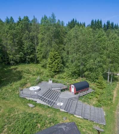 Sauna und Badetonne Ferienhaus Waldschule