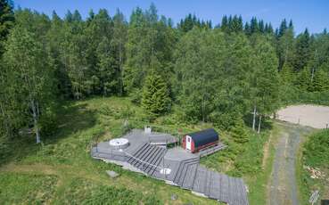 Sauna und Badetonne Ferienhaus Waldschule